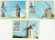 2010 " LES MOULINS " Sur 3 Cartes Maximum. N° YT 4485 à 4490. CM - Molens