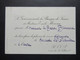 Frankreich 1920er Jahre Einladung Dejeuner Vom Governeur De La Banque De France Et Madame Emile Moreau - Tickets D'entrée