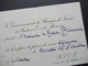 Frankreich 1920er Jahre Einladung Dejeuner Vom Governeur De La Banque De France Et Madame Emile Moreau - Biglietti D'ingresso