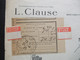 Frankreich 1928 Rechnung Mit Recepisse Du Mandat Befestigt Mit Säerin Bogenrand Evian / Source Cachat - Brieven En Documenten