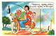 Illustrateur : Jean De PREISSAC : Humour : Mesdames, Sachez Utiliser Les Petits Défauts De... : Couple Sur Une Moto - Preissac