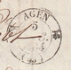 AGEN - Lot Et Garonne, Marcophilie - 3 Cachets à Date: 1834, 1835 Et 1839 - 2 Lettres Et 1 Enveloppe Pliées - 1801-1848: Vorläufer XIX