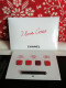 Chanel - I Love Coco, Palette De Rouges à Lèvres - Echantillons (tubes Sur Carte)