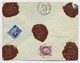 BEAUNE 5FRX3 LETTRE CHARGE + VERSO CERES 3FR+50C PAIX RIOM 1941 POUR LYON - 1921-1960: Modern Period