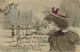 PC H. BOUTET, ARTIST SIGNED, LADY CROSSING THE STREET, Vintage Postcard (b38755) - Boutet