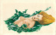 GOUACHE ORIGINALE  " FEMME SEINS NUS, ENDORMIE " (18 X 29 Cm) MONOGRAMEE - Datée; Mars 1948 - Gouaches