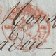 1841 -  Marque Postale M Couronné En Rouge De Madrid Sur Lettre Pliée En Français Vers Brassac, Tarn, France - ...-1850 Prephilately