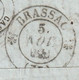 Delcampe - 1841 -  Marque Postale M Couronné En Rouge De Madrid Sur Lettre Pliée En Français Vers Brassac, Tarn, France - ...-1850 Prephilately