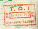 Billet D'embarquement D'avion Transport De Saïgon Vers Paris 24 Novembre 1953.( Période Guerre D'Indochine) - World