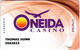 Lot De 2 Cartes : Oneida Bingo & Casino WI USA - Tarjetas De Casino