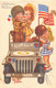 ILLUSTRATEUR - LECLERC - "LIBERATION" - ENFANTS, HUMORISTIQUE - GUERRE 39 45, SOLDAT AMERICAIN, JEEP - Leclerc