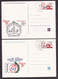CZECHOSLOVAKIA 1988 - Lot Of 7 Unused Stationery With Nice Commemotive Cancel Praha 72 - 10 Let Poštov/ As Is On Scans - Lettres & Documents