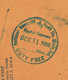 1958 - Lettre De SIOUX CITY (Iowa) Pour Le Canada + Cachet DUTY FREE -  Only Front Of Envelope - Marcophilie