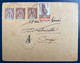 GABON Lettre N°17 X2, 18 & 33 Taxée Avec Moitié Du Taxe N°4 4c Noir Griffe " Taxé Avec Moitié De 4c Faute De 2c"  Rare ! - Covers & Documents