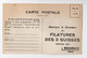 Roubaix (59 Nord) Carte  Postale Publicitaire  (papier)  FILATURE DES  3 SUISSES (PPP36594) - Roubaix