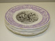 *6 ASSIETTES PARLANTES DIGOIN SARREGUEMINES PROVERBES COLLECTION DECO VITRINE E - Digoin (FRA)