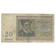 Billet, Belgique, 20 Francs, 1950, 1950-07-01, KM:132b, B+ - 20 Francs