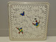 *JOLI ANCIEN DESSOUS DE PLAT CERAMIQUE LONGWY DECO ENVOL D'OISEAUX COLLECTION   E - Longwy (FRA)