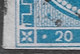 GREECE 2 X Plateflaw 20F4 + 20F14 On 1862-67 Large Hermes Head Consecutive Athens Prints 20 L Blue Vl. 32 / H 19 B P 17 - Plaatfouten En Curiosa