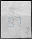 GREECE 2 X Plateflaw 20F4 + 20F14 On 1862-67 Large Hermes Head Consecutive Athens Prints 20 L Blue Vl. 32 / H 19 B P 17 - Errors, Freaks & Oddities (EFO)