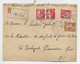 N°283X3+235 LETTRE REC C. HEX PERLE PERET BEL AIR 25.3.36 CORREZE - Manual Postmarks