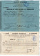 VP19.579 - 1904 - 2 Reçus De La Sté Générale Agence D'ARGENTAN Avec Pub Location De Coffres Forts / LEFROU à LA COCHERE - Banque & Assurance