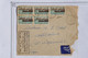 AH16 NOUVELLE CALEDONIE  LETTRE   1949 1ER VOL  NOUMEA PARIS  PARIS ++BANDE DE T.P ++AFFRANCH. PLAISANT - Storia Postale