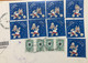 RUSSIA 2017, FOOTBALL,4  DIFFERENT 9 + 4 COAT OF ARM STAMPS,COVER REGISTER TO INDIA - Cartas & Documentos