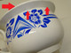 Delcampe - * ANCIEN POT DE CHAMBRE CERAMIQUE DIGOIN SARREGUEMINES FLOREAL BLEU ART DECO E - Digoin (FRA)