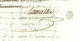 Delcampe - 16 St Martin De Ré 1815  FAMILLE FLEURIAU DE BELLEVUE LA ROCHELLE LETTRE COMPLETE ET SIGNEE NEGOCE VINS NOTAIRE Etc. ETC - 1801-1848: Precursori XIX