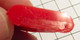 FIG621 En Plastique Rouge Dur 50's 60's, FIGURINE ANIMAL PLATE SANS MARQUE : COCHON SAUVAGE 20 Mm Haut - Andere & Zonder Classificatie