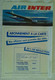 AFFICHE ORIGINALE ANCIENNE PUBLICITAIRE AIR INTER TOULOUSE AVIATION AVION - Posters