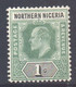 Northern Nigeria Scott 25 - SG26, 1905 Edward VII 1/- MH* - Nigeria (...-1960)