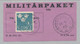 Sweden 1942, Facit # MPE V1. Parcel Post Label, STOCKHOLM 12, 19.6.43. See Description. - Militärmarken