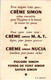 Carte Parfumée Parfum Crèmes Simon Crème Simon Oiseau Bird Uccello Raquette Racket Balle 4,8 Cm X 7,6 Cm Superbe.Etat - Non Classés