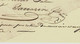 Delcampe - MARQUE CURSIVE 32 "St Médard" 1838 SARRAZIN FILS  ST MEDARD P. HOLAGRAY BORDEAUX SIGN. MACONNIQUE B.E.V.SCANS+HISTORIQUE - 1801-1848: Precursori XIX