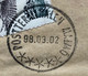 SWEDEN 1998, EAGLE BIRD 30kr RATE!! ECONOMIC VIGNETTE LABEL USED COVER TO INDIA,MALMO CITY - Brieven En Documenten