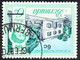 1970 6c On 6d Grey-blue, Emerald, And Light Blue With WATERMARK INVERTED Variety, SG 237w, Very Fine Used. - Bermuda