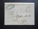 Vorphila 1850 Stempel K2 Cuneo Und Abs. Stempel Sosso E Figretti Faltbrief Mit Inhalt Nach Nizza Mit Ank. Stempel - 1. ...-1850 Prephilately