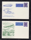BRD Bund 1953 Posthorn 15Pf 2 Privat Ganzsache Luftpost Zeppelin Postkarte PP4 ** - Privatpostkarten - Ungebraucht