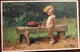 5 CPA Signées REDON, Hésitation, Trois Amis, Pause, Rencontre Imprévue, Griserie (enfants, Chiens, Fruits, Fleurs,poules - Redon