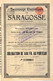 Tramways Electrique De Saragosse - Obligation De 500 Frs Au Porteur -  Bruxelles 1908 - Railway & Tramway