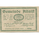 Billet, Autriche, Altaist, 50 Heller, Place, 1920, 1920-12-31, SPL, Mehl:FS 23a1 - Austria