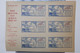 C1 FRANCE  BELLE FEUILLE VIGNETTES RARES   1946 1ER ESSAI  LESTAGE SUR  FAYENCE  VAR ++AEROPHILATELIE +SURCHARGE - Luchtvaart