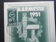 Saarland 12.5.1951 Saarmesse Sonder PK / Maximumkarte / FDC Sonderstempel Saar - Messe / Maximal Karte - Briefe U. Dokumente