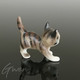 Ancienne Miniature Figurine Chat Chaton Sujet Porcelaine 3cm Japon - Animaux