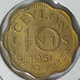Ceylon - 10 Cents, 1951, KM# 121 - Other - Asia