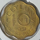 Ceylon - 10 Cents, 1951, KM# 121 - Otros – Asia