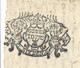 1689 DOCUMENT COMPLET  AVEC CACHET Au Dos GEN DE TOURS SIX DEN BELLE FRAPPE Sign. « Cottereau » V.HISTORIQUI - Cachets Généralité