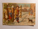 IMAGE CHROMO - A MERRY CHRISTMALS - JOYEUX NOEL - CHIEN ET ENFANTS DOG AND CHILDREN - 9cm X 5cm - CIRCA 1920 - Sonstige & Ohne Zuordnung